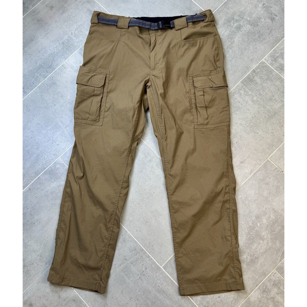 Duluth Flex Dry On The Fly Cargo Pant Mens 2XL x 34 Brown Belted Straight Leg